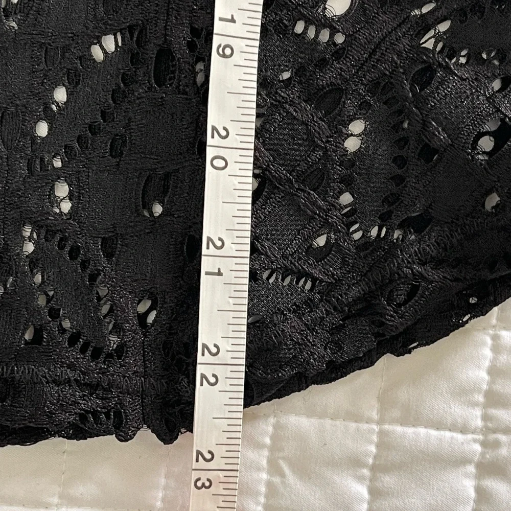 Free People Black Top Scoop Neck Long Sleeve Vamp Romantic Festival size Small